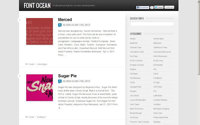 Font Ocean de Chrome web store se ejecutará con OffiDocs Chromium en línea