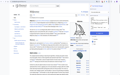 Font Style  from Chrome web store to be run with OffiDocs Chromium online