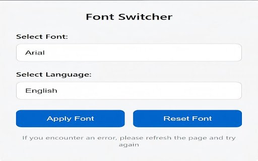 Font Switcher  from Chrome web store to be run with OffiDocs Chromium online