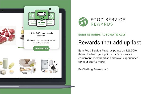 Nagrody za usługi gastronomiczne ze sklepu internetowego Chrome do uruchomienia z OffiDocs Chromium online