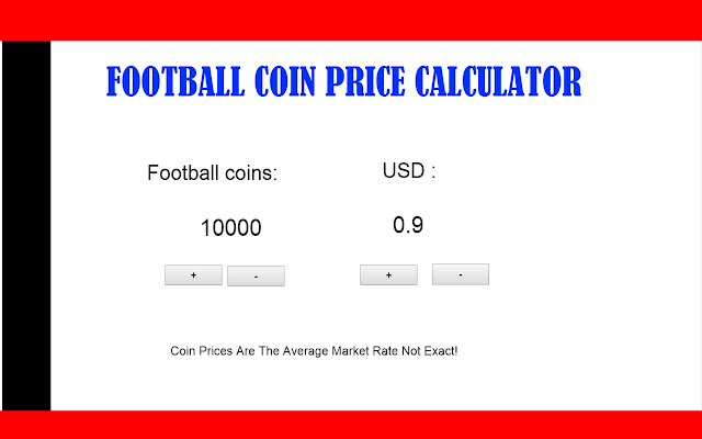 Football Coin Calculator mula sa Chrome web store na tatakbo sa OffiDocs Chromium online