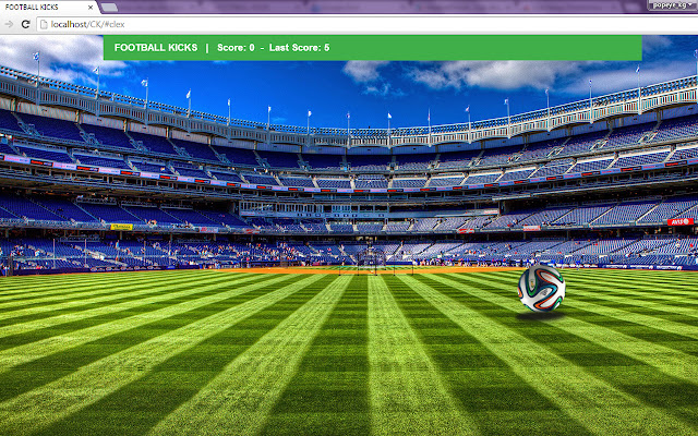 Fußballkicks! aus dem Chrome-Webshop zur Ausführung mit OffiDocs Chromium online