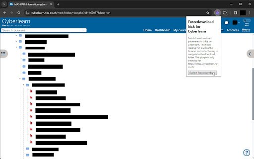 Forcedownload kick  from Chrome web store to be run with OffiDocs Chromium online