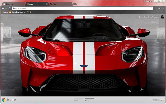 Bardzo szybki samochód wyścigowy FORD GT ze sklepu internetowego Chrome, który można uruchomić za pomocą OffiDocs Chromium online