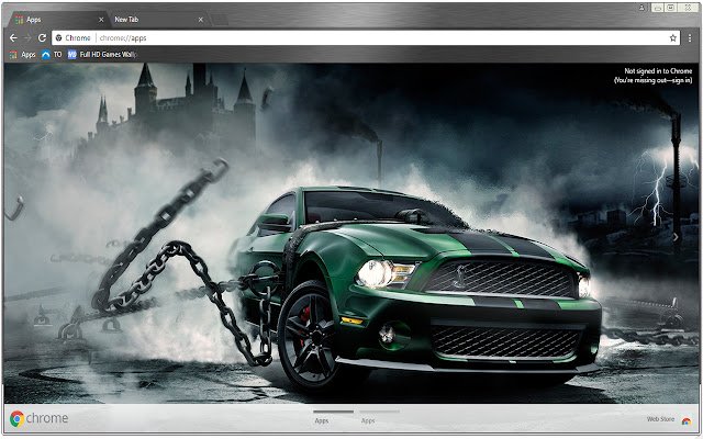 Chrome 网上商店的福特野马怪物赛车将通过 OffiDocs Chromium 在线运行