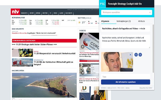 Foresight Strategy Cockpit van de Chrome-webwinkel om te worden uitgevoerd met OffiDocs Chromium online