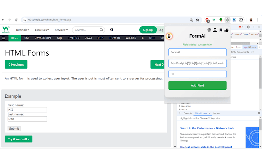 FormAI Auto Form Filler AI (GPT 4o Integrated)  from Chrome web store to be run with OffiDocs Chromium online