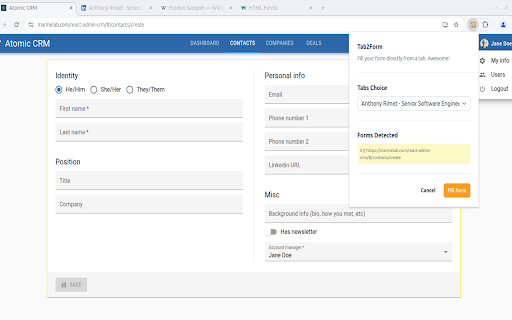 formaidable  from Chrome web store to be run with OffiDocs Chromium online