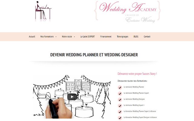 Formation Wedding Planner en ligne dal Chrome web store da eseguire con OffiDocs Chromium online