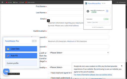 FormMasterPro  from Chrome web store to be run with OffiDocs Chromium online