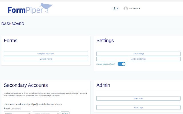 FormPiper  from Chrome web store to be run with OffiDocs Chromium online