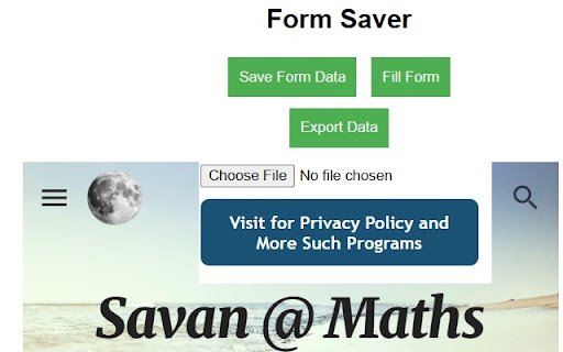 Form Saver 2 from Chrome web store to be run with OffiDocs Chromium online Form Saver 2 from Chrome web store to be run with OffiDocs Chromium online