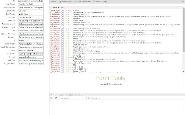 Form Tools  from Chrome web store to be run with OffiDocs Chromium online