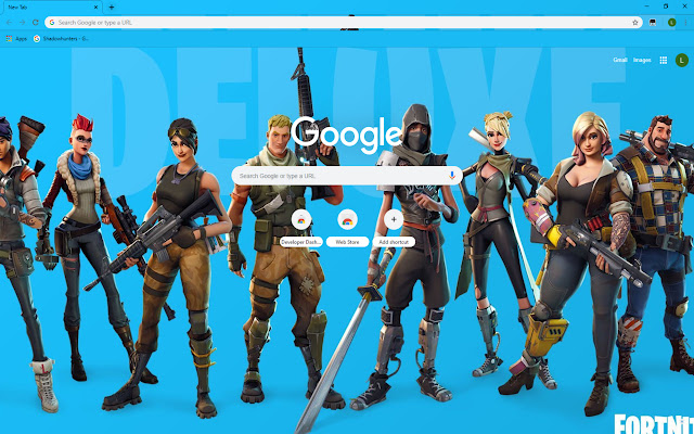 Fortnite Skin Theme  from Chrome web store to be run with OffiDocs Chromium online