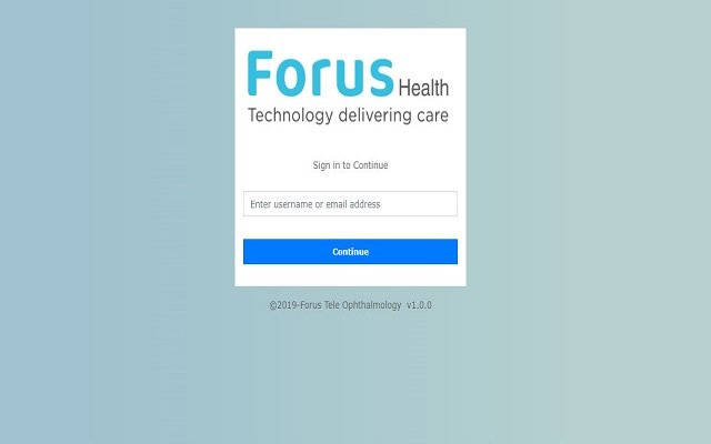 โซลูชัน Forus Tele Ophthalmology จาก Chrome เว็บสโตร์ที่จะรันด้วย OffiDocs Chromium ทางออนไลน์