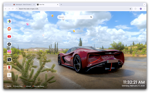 Forza Horizon 5 Wallpapers New Tab  from Chrome web store to be run with OffiDocs Chromium online