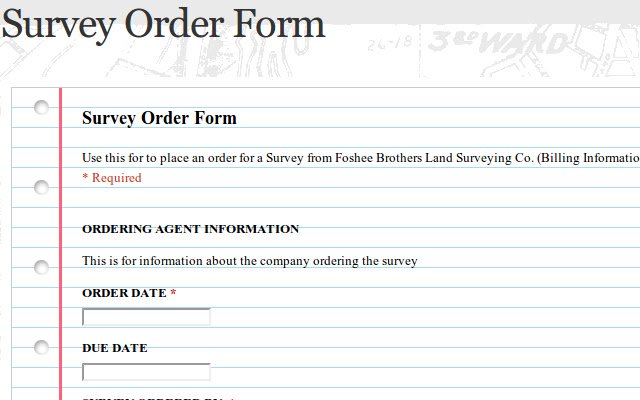 Foshee Brothers Quick Survey Request  from Chrome web store to be run with OffiDocs Chromium online