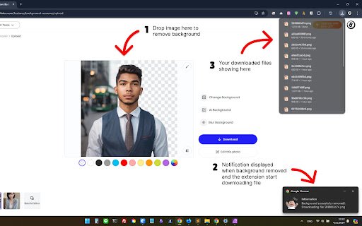 Fotor BG Remover  from Chrome web store to be run with OffiDocs Chromium online