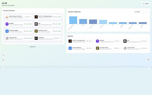 Founder hub A New Tab Extension  from Chrome web store to be run with OffiDocs Chromium online