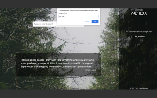 Fox Tab  from Chrome web store to be run with OffiDocs Chromium online