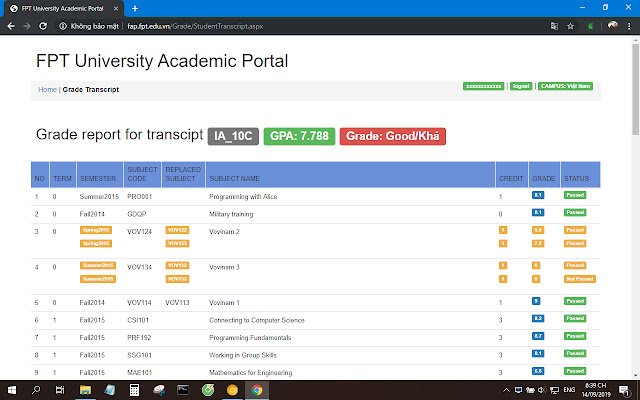 FPT University Mark Manager  from Chrome web store to be run with OffiDocs Chromium online