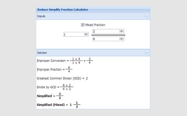 Calculadora de fracciones de Chrome web store para ejecutarse con OffiDocs Chromium en línea