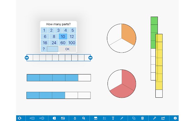 الكسور ، بواسطة The Math Learning Center من متجر Chrome الإلكتروني ليتم تشغيلها باستخدام OffiDocs Chromium عبر الإنترنت