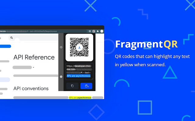 FragmentQR mula sa Chrome web store na tatakbo sa OffiDocs Chromium online