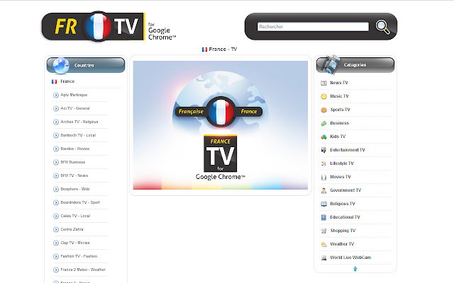 France TV mula sa Chrome web store na tatakbo sa OffiDocs Chromium online