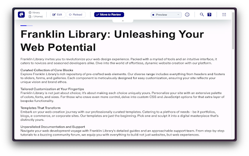franklin web extension  from Chrome web store to be run with OffiDocs Chromium online