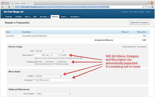 FreeAgent Transaction Explainer  from Chrome web store to be run with OffiDocs Chromium online