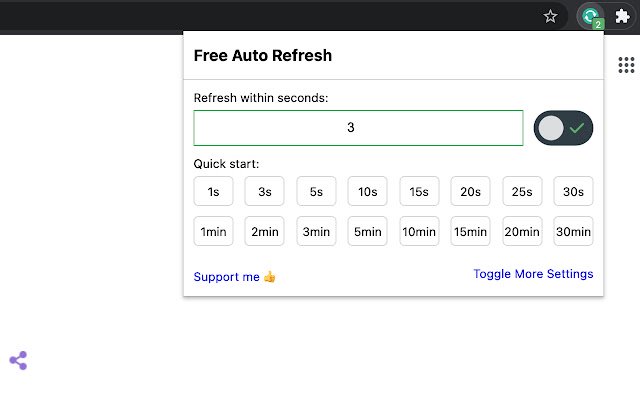 Free Auto Refresh  from Chrome web store to be run with OffiDocs Chromium online