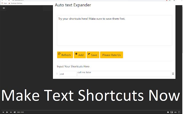 Chrome ウェブストアからの Google Chrome™ 用の無料の Auto Text Expander を、OffiDocs Chromium オンラインで実行できます