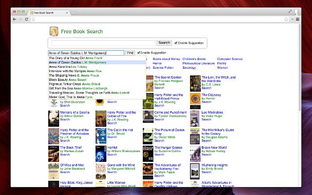 Free Book Search  from Chrome web store to be run with OffiDocs Chromium online