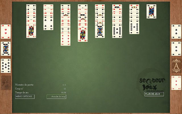 Freecell  from Chrome web store to be run with OffiDocs Chromium online