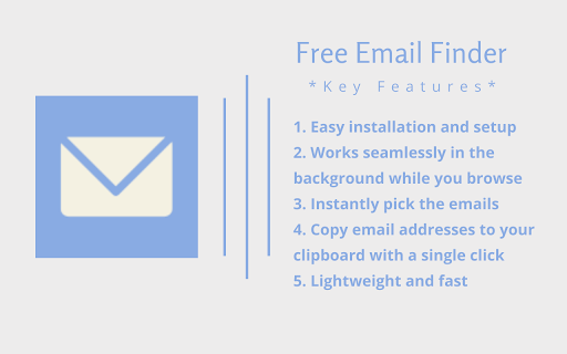 Free Email Finder  from Chrome web store to be run with OffiDocs Chromium online