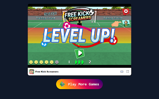 Free Kick Screamers Game Master Precision and Score Stunning Goals!  from Chrome web store to be run with OffiDocs Chromium online