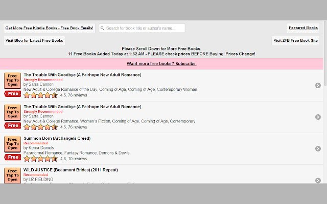 Free Kindle Romance Books  from Chrome web store to be run with OffiDocs Chromium online