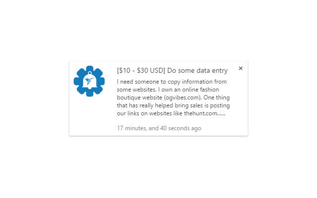Freelancer.com: ຕົວແຈ້ງເຕືອນທີ່ສາມາດກຳນົດຄ່າໄດ້ຈາກຮ້ານເວັບ Chrome ເພື່ອເປີດໃຊ້ກັບ OffiDocs Chromium ອອນລາຍ
