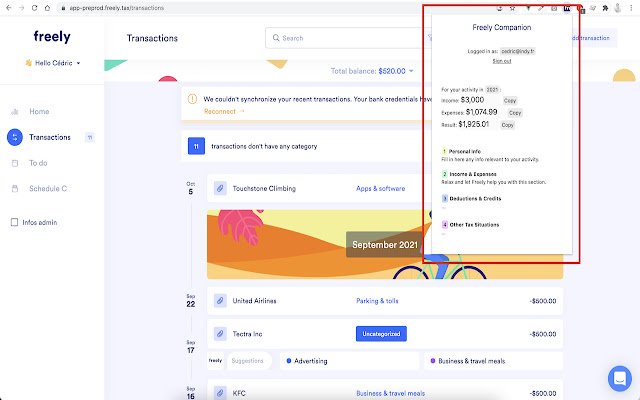 Freely companion  from Chrome web store to be run with OffiDocs Chromium online