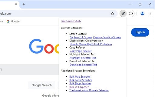 Free Online Utility Browser Extension  from Chrome web store to be run with OffiDocs Chromium online