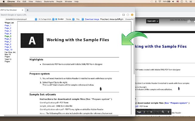 Simulador gratuito de PDF para Fax da Chrome Web Store para ser executado com o OffiDocs Chromium online