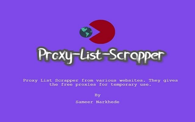 Proxy List Scrapper رایگان از فروشگاه وب Chrome برای اجرا با OffiDocs Chromium به صورت آنلاین