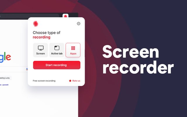 Screen Recorder gratuit pour Chrome depuis la boutique en ligne Chrome à exécuter avec OffiDocs Chromium en ligne