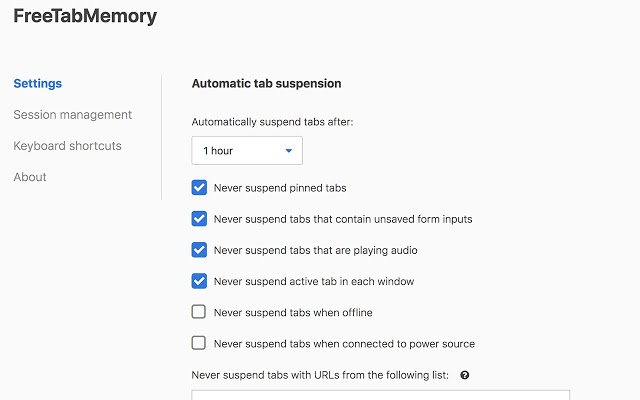 FreeTabsMemory  from Chrome web store to be run with OffiDocs Chromium online