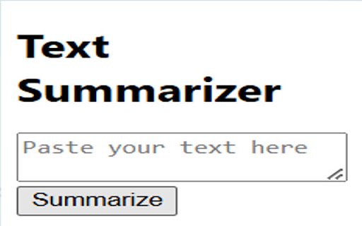 Free Text Summarizer  from Chrome web store to be run with OffiDocs Chromium online