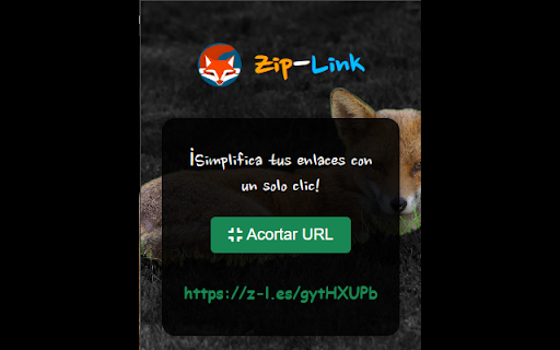 Free URL Shortener ZipLink  from Chrome web store to be run with OffiDocs Chromium online