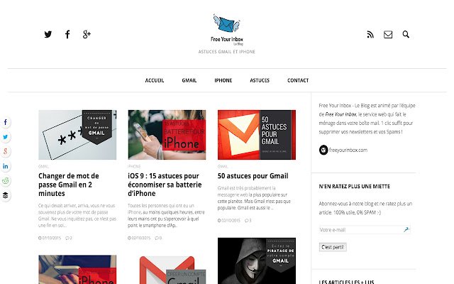 Free Your Inbox | Le Blog RSS  from Chrome web store to be run with OffiDocs Chromium online