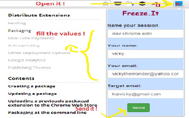 FreezeIt  from Chrome web store to be run with OffiDocs Chromium online