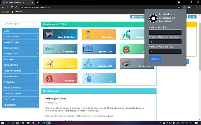 Frequência Facilitada  from Chrome web store to be run with OffiDocs Chromium online